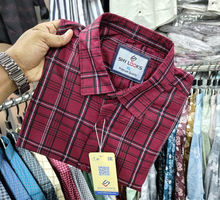 Pure Cotton full Sleeve Check Shirt ছবি 2