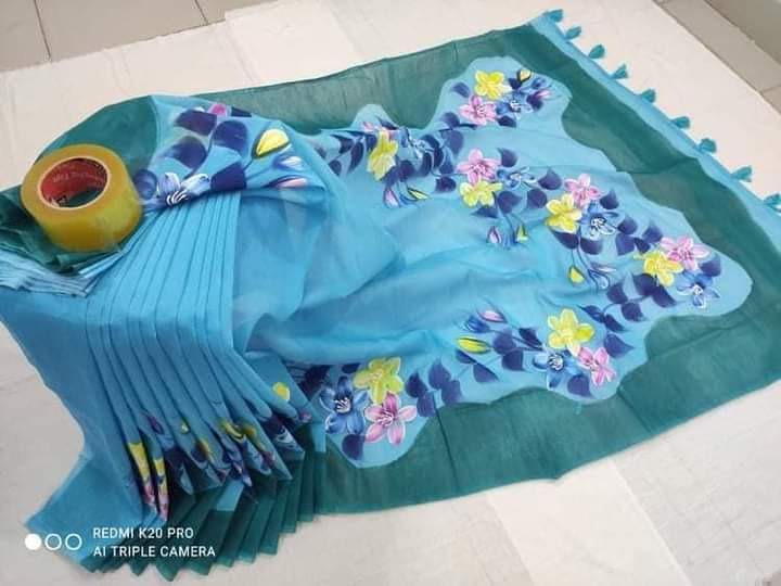 হ্যান্ডপ্রিন্ট শাড়ী ছবি 13