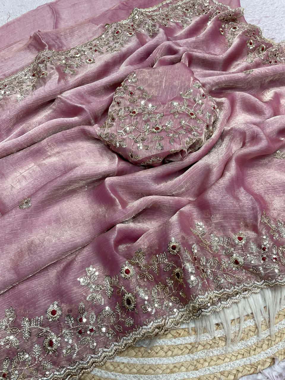 Indian Georgette Sharee with Blouse Piece