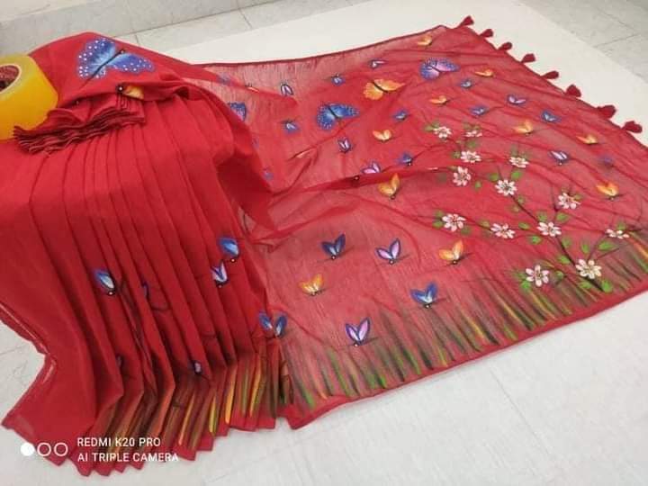 হ্যান্ডপ্রিন্ট শাড়ী ছবি 14