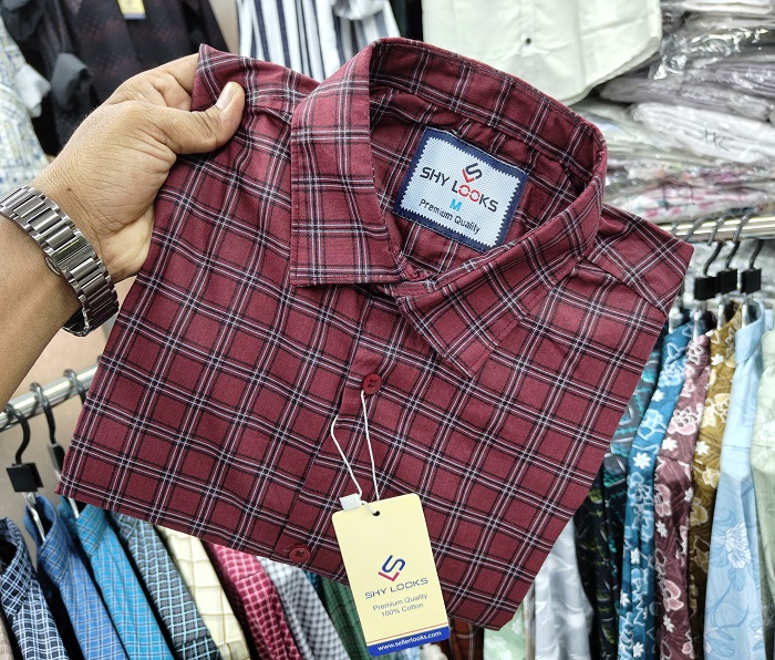 Pure Cotton full Sleeve Check Shirt ছবি 3