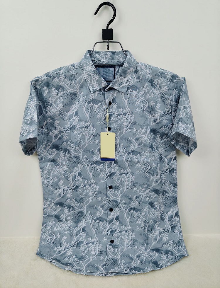 Pure Cotton Half Sleeve Print Shirt for Men's