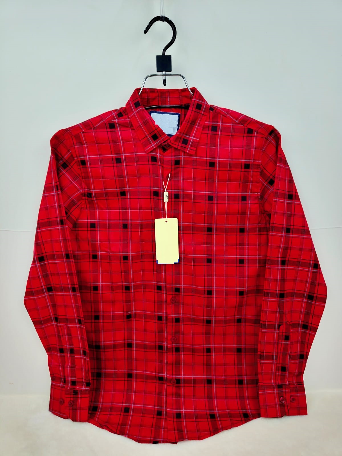 Pure Cotton full Sleeve Check & Print Shirt for Men's