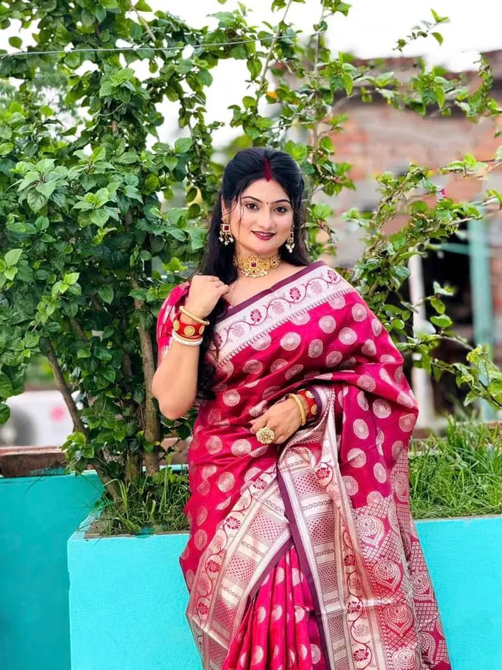 Indian soft katan sharee ছবি 4