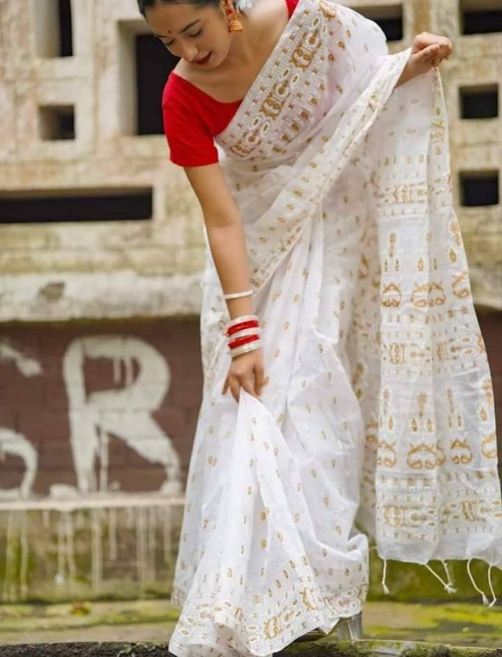 Half Silk Handprited Sarees ছবি 10