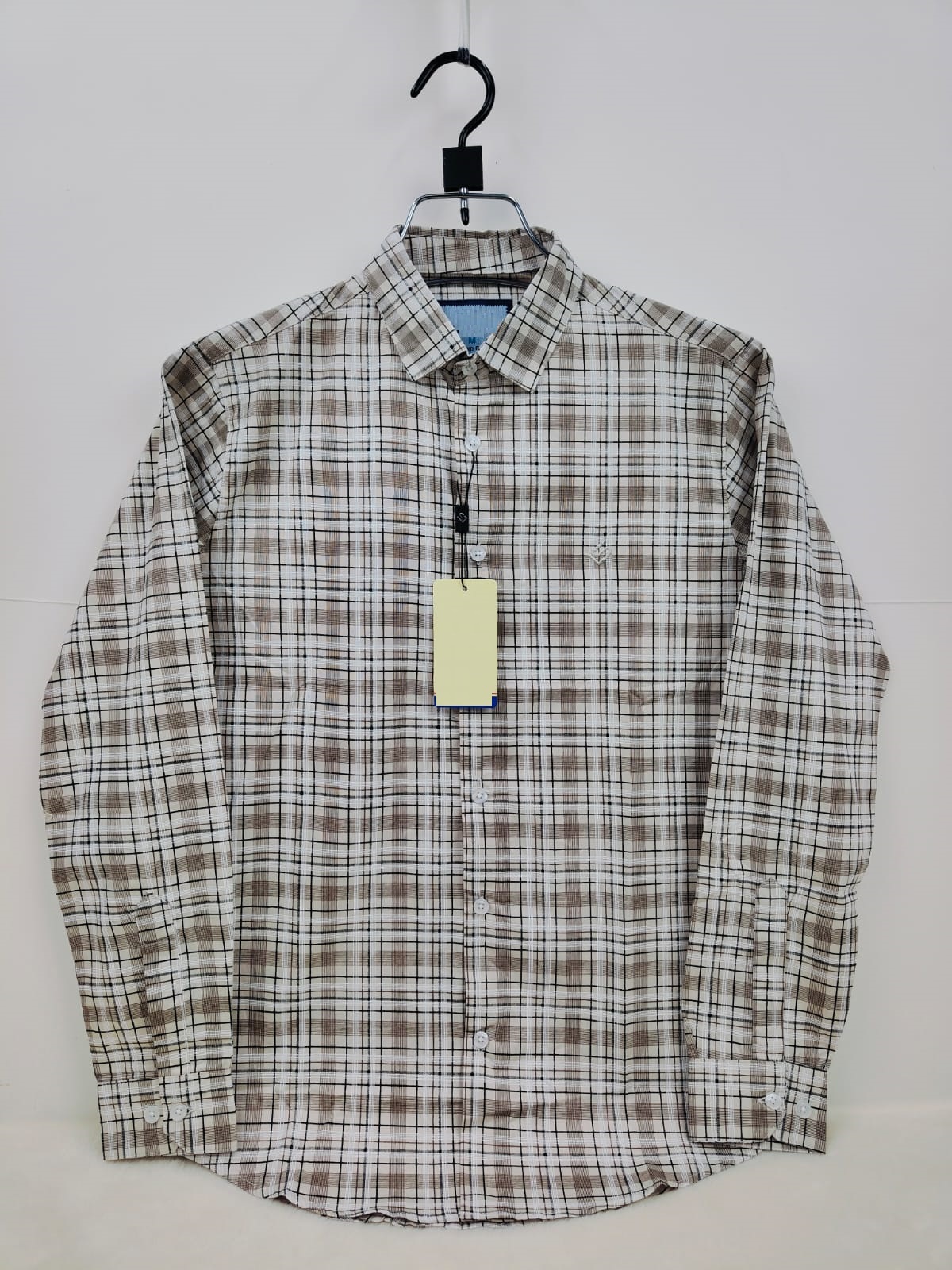 Pure Cotton full Sleeve Check & Print Shirt for Men's ছবি 2