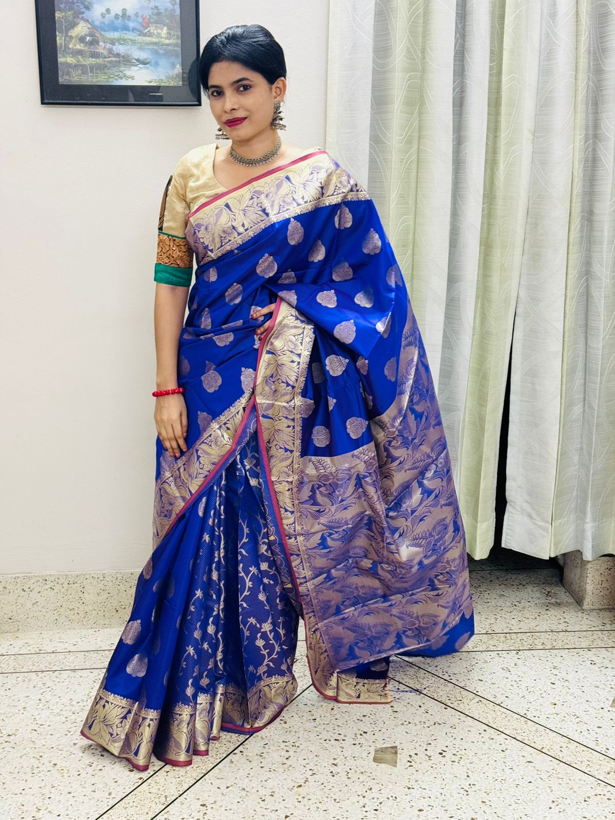 সিল্ক কাতান শাড়ি