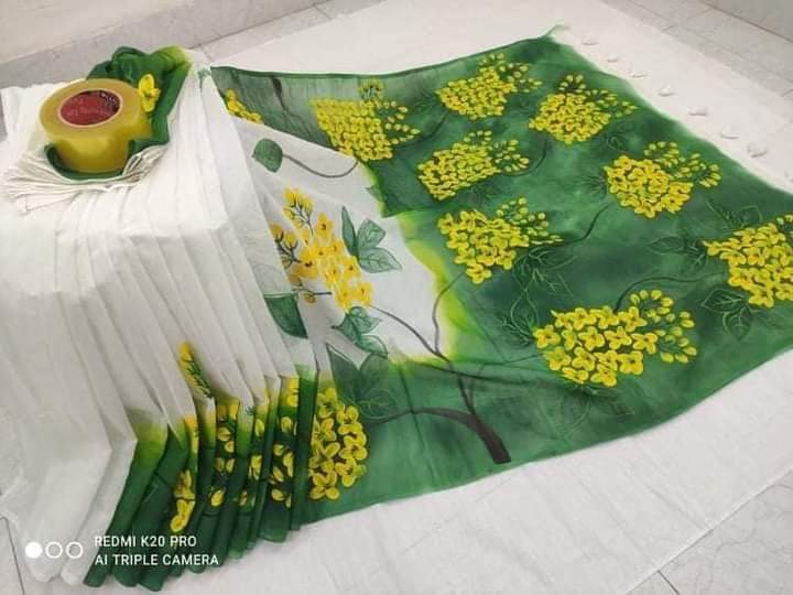 হ্যান্ডপ্রিন্ট শাড়ী ছবি 18