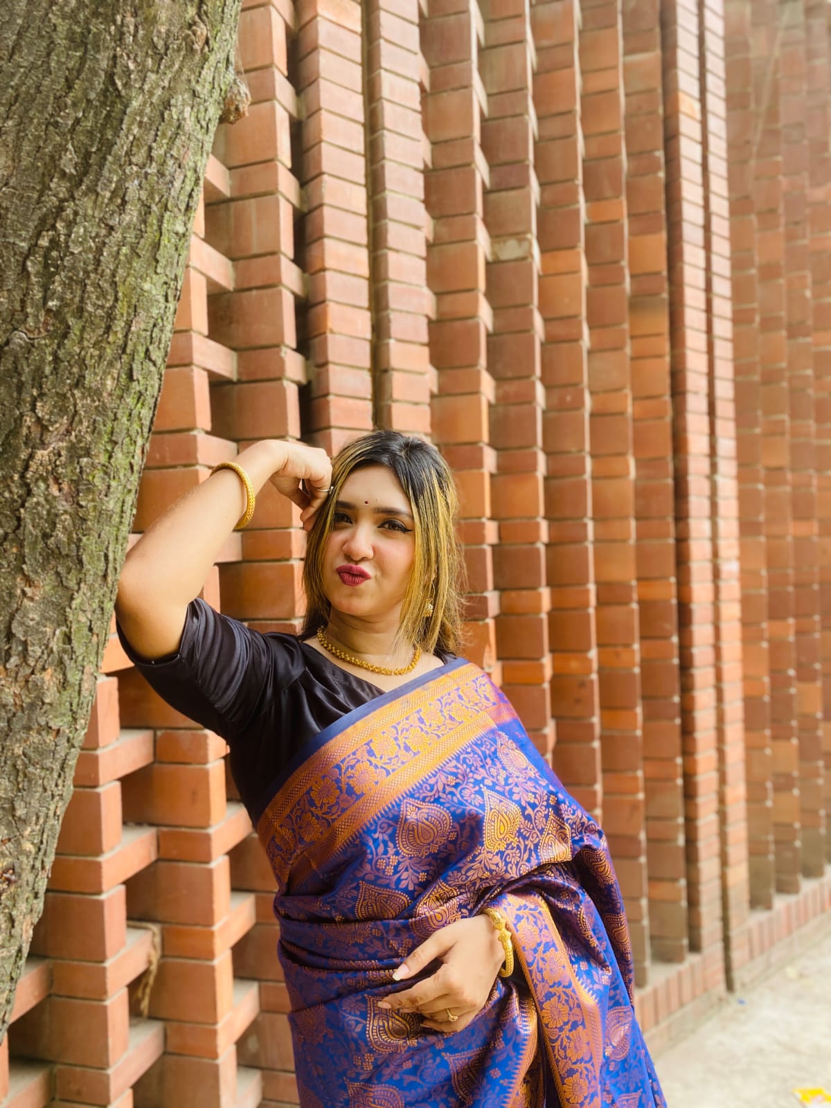 সিল্ক কাতান শাড়ি ছবি 6