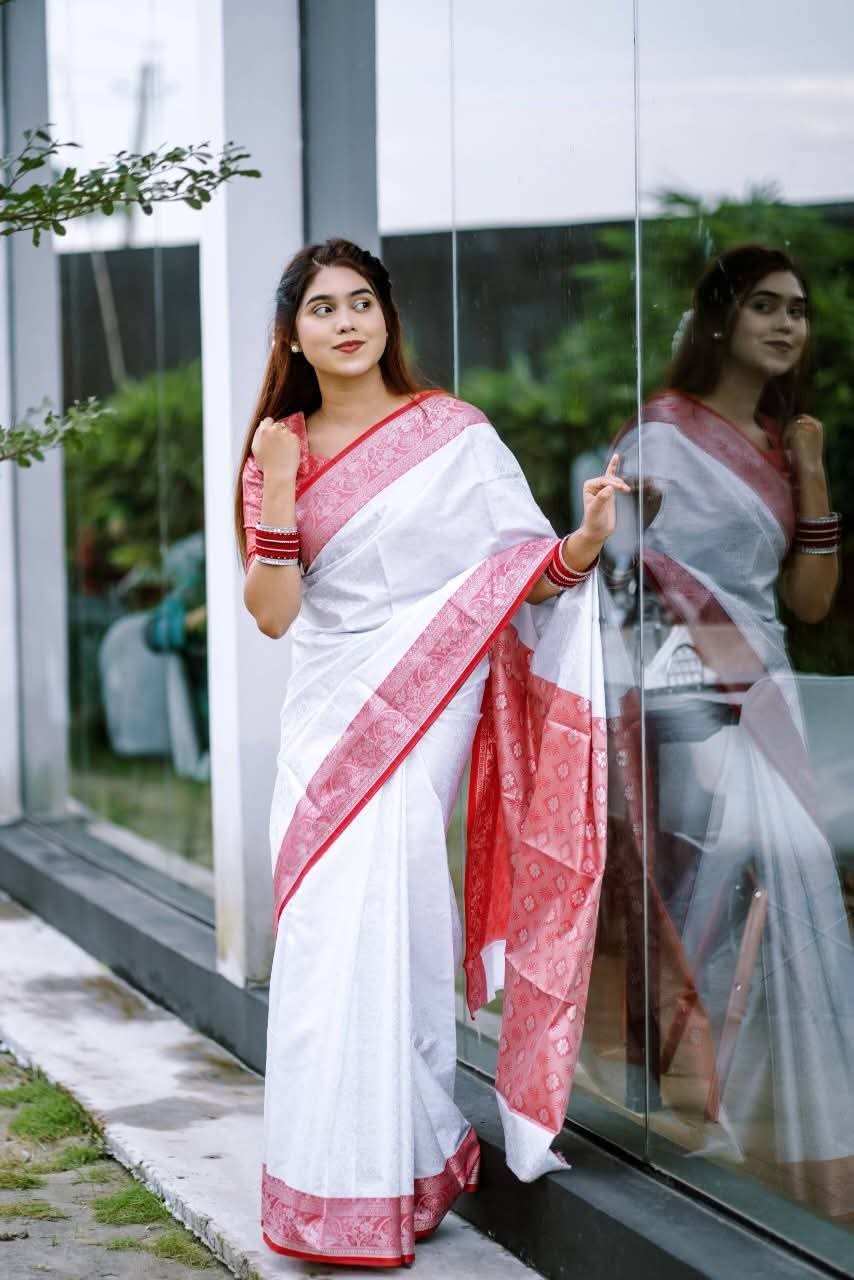 Kanjivaram katan Saree with blause pcs