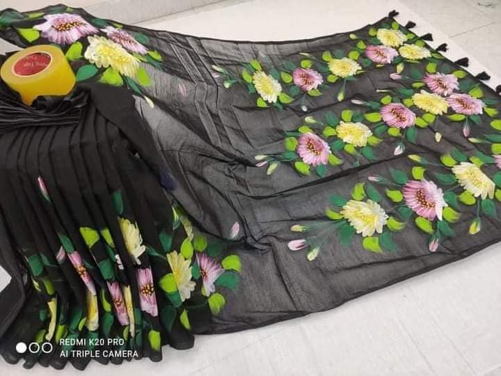 হ্যান্ডপ্রিন্ট শাড়ী ছবি 3