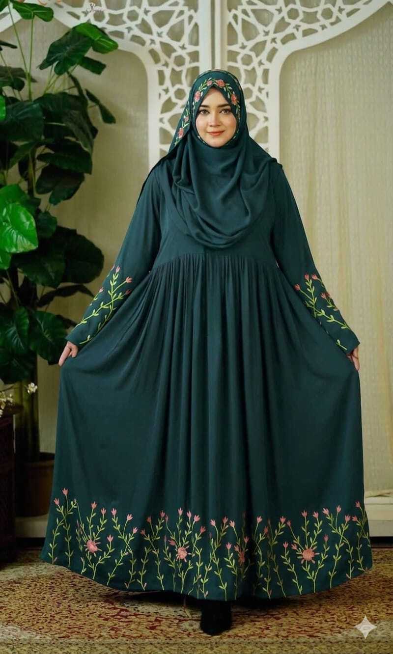 Rajanigandha Embroidery Borka with Hihab