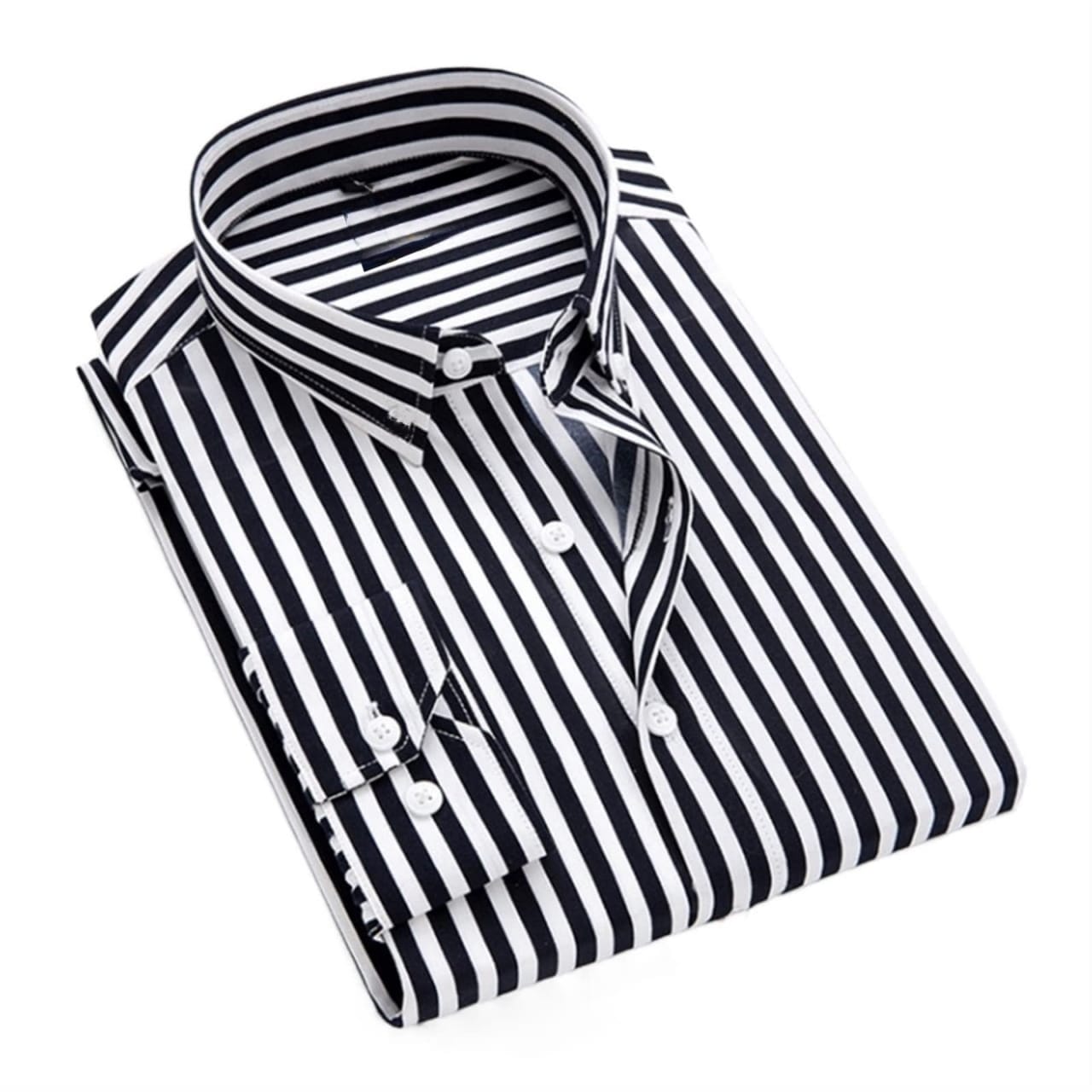 Men's Long Sleeve Stripe Print Shirt ছবি 4