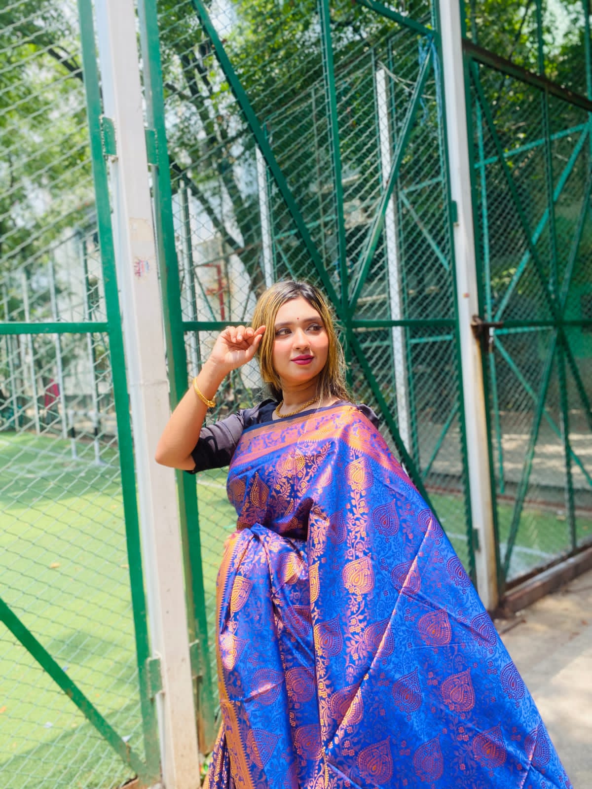 সিল্ক কাতান শাড়ি
