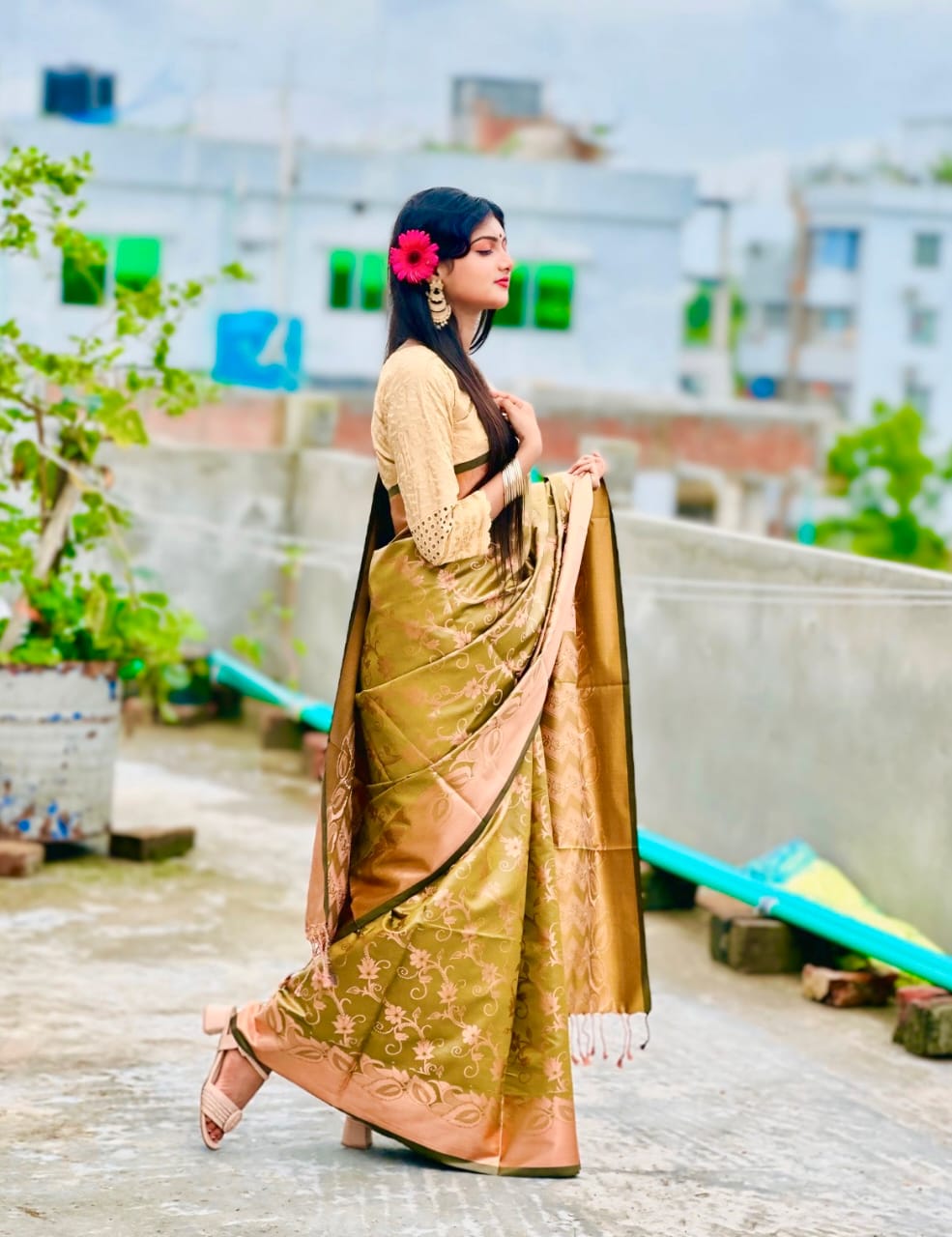 Soft silk katan sharee ছবি 3