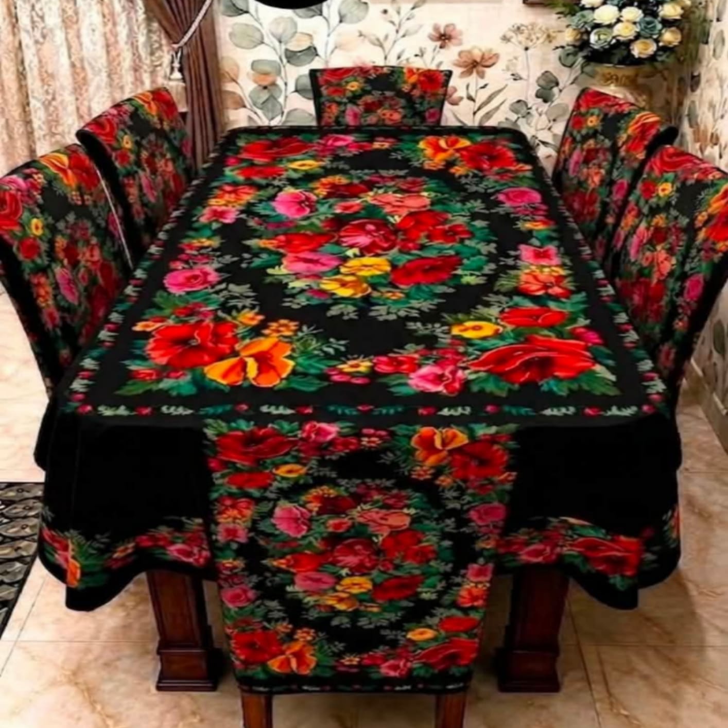 3D Dining Table Cover Set