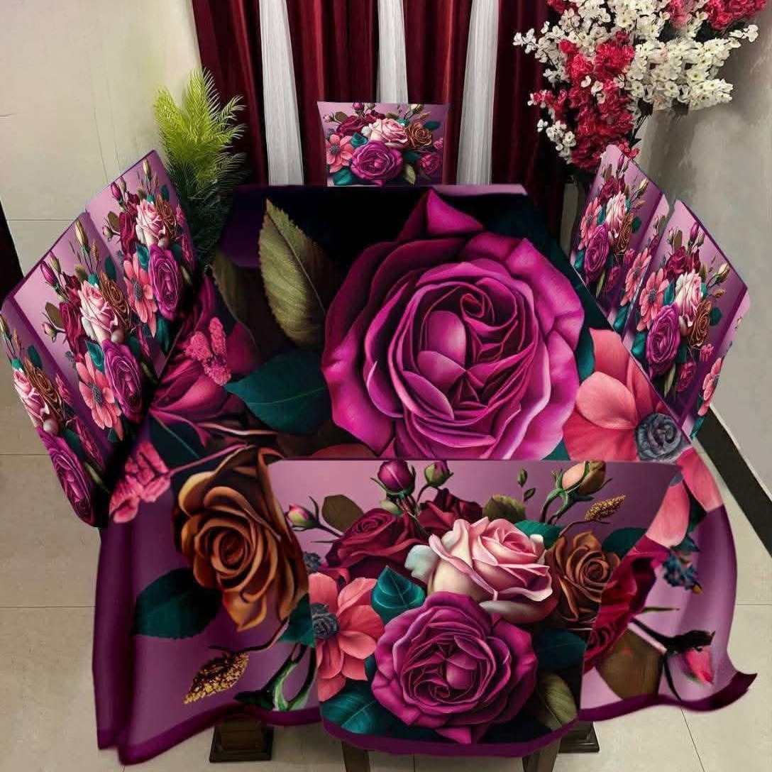 3D Dining Table Cover Set