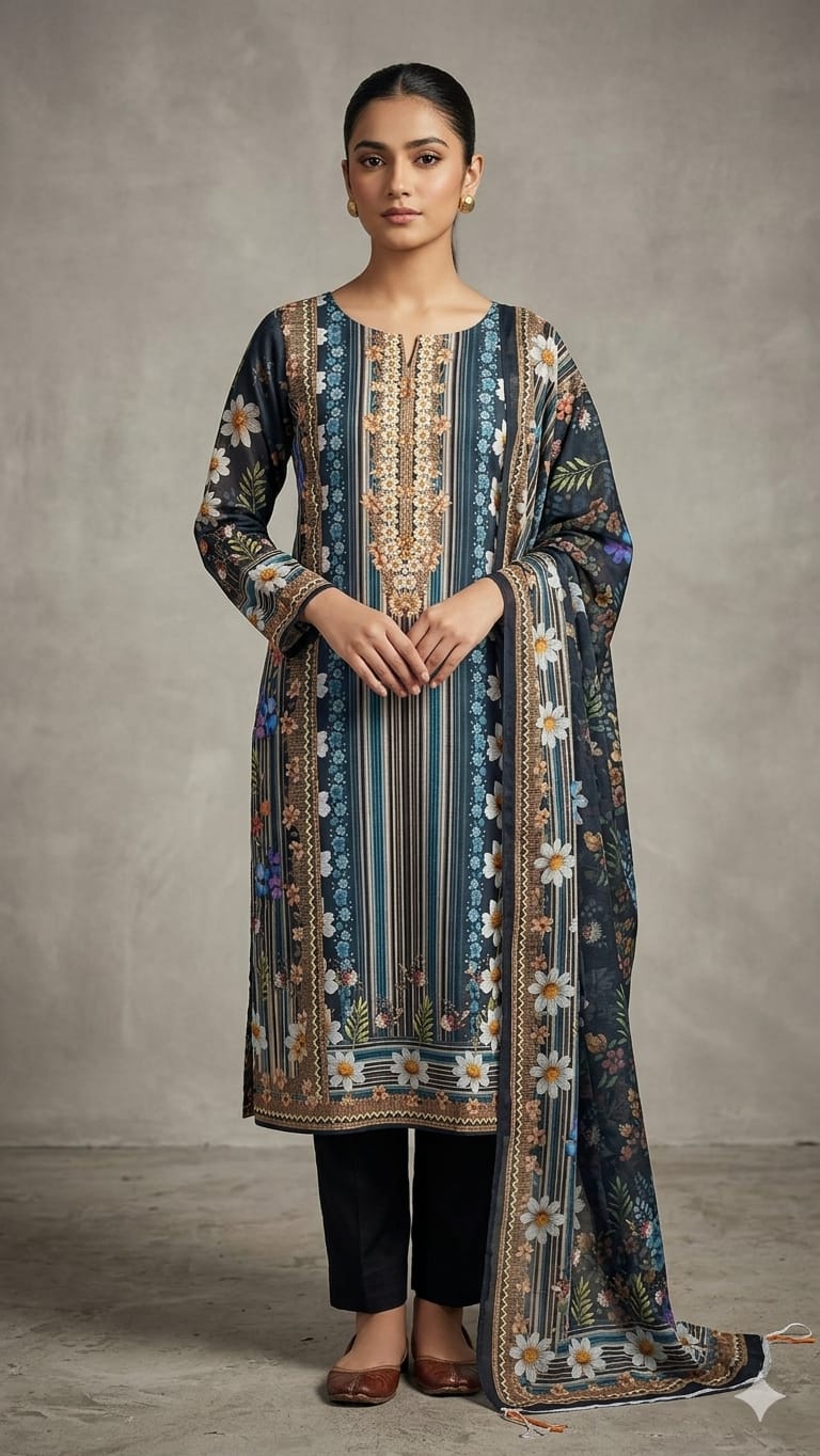 Pakistani Zam Zam Three Piece Unstitch