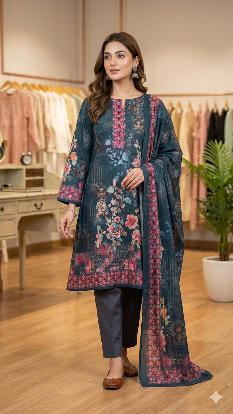 Pakistani Zam Zam Three Piece Unstitch ছবি 7