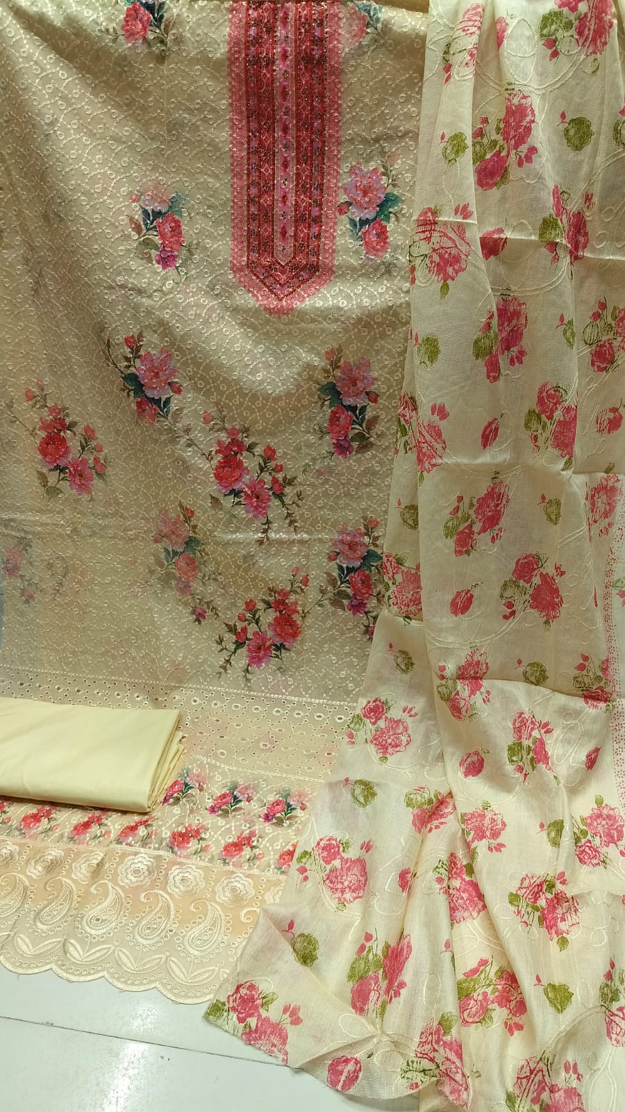 Unstitch Printed Three Piece