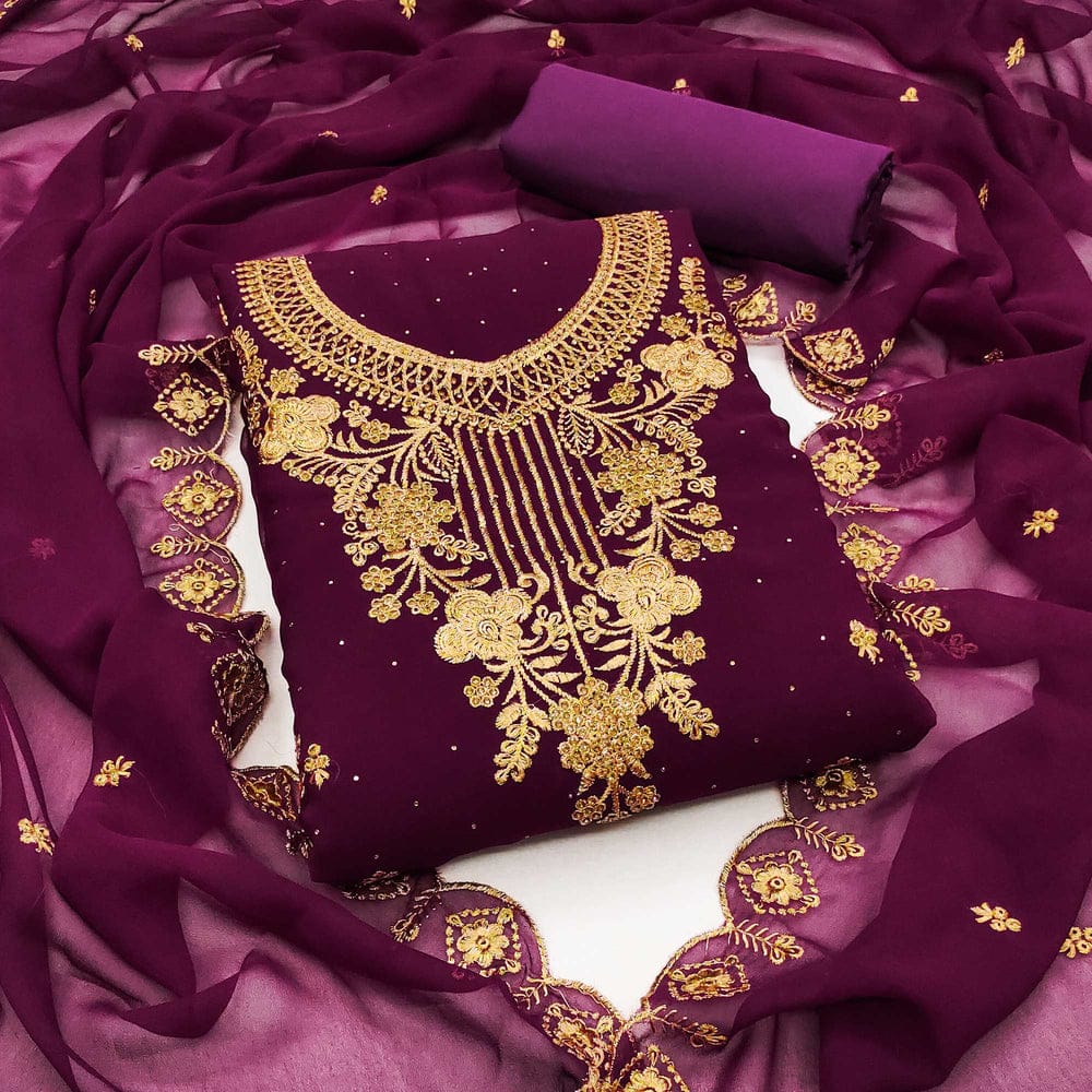 Georgette Embroidery Four Piece ছবি 4