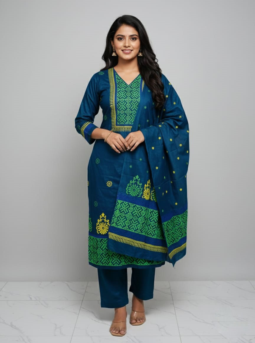 Block Print Three Piece ছবি 10