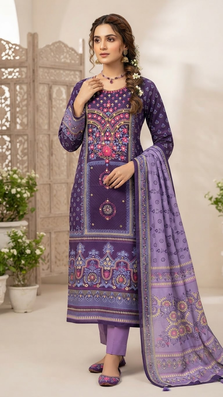 Kar Chupi Boutique Unstitched Three Piece