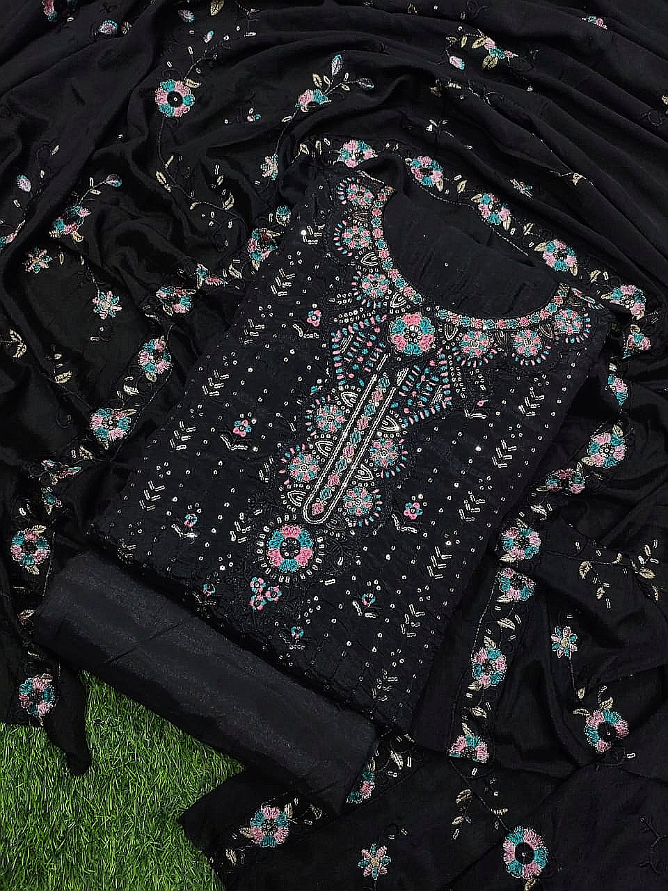 Premium Unstitched Three Piece
