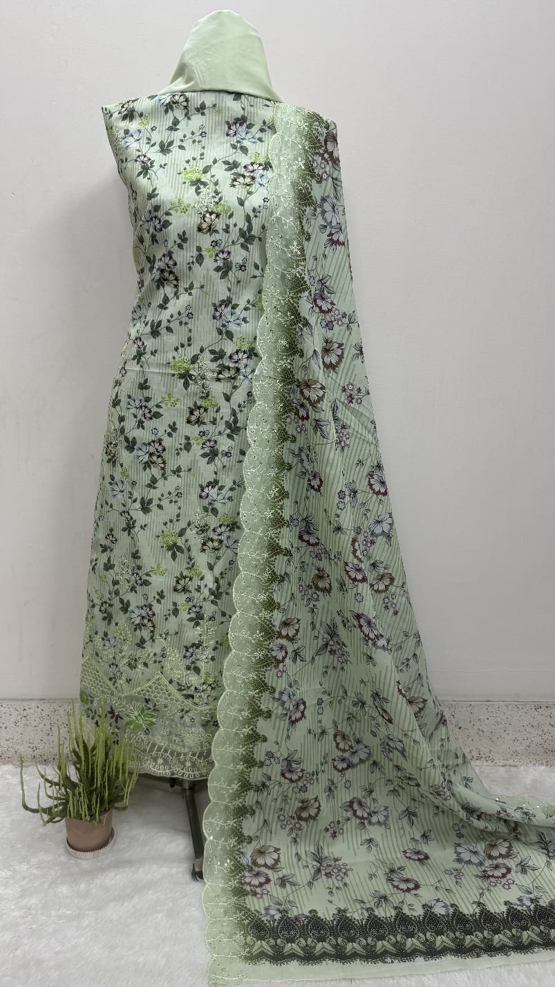 Unstitch Premium Quality Three Piece