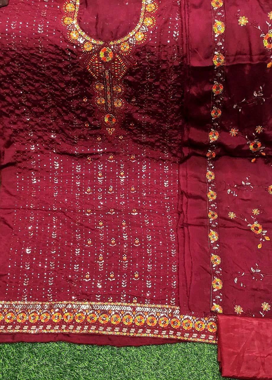 Premium Unstitched Three Piece