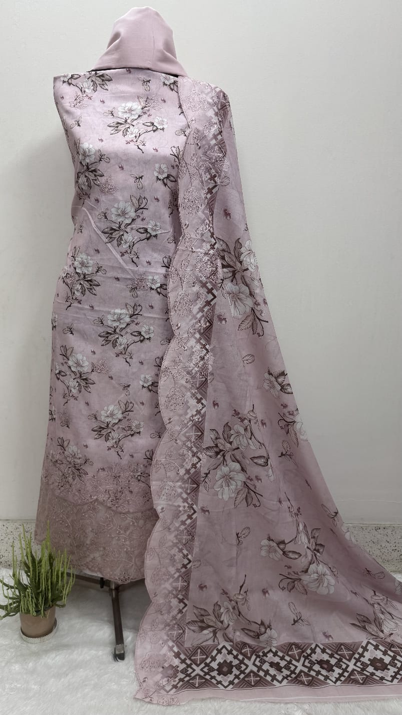 Unstitch Premium Quality Three Piece