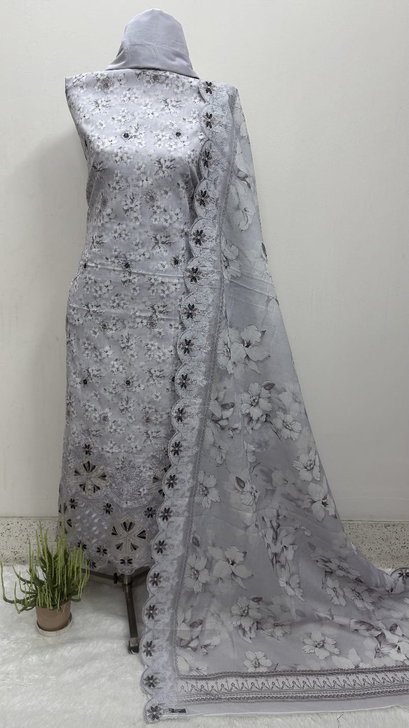 Unstitch Premium Quality Three Piece