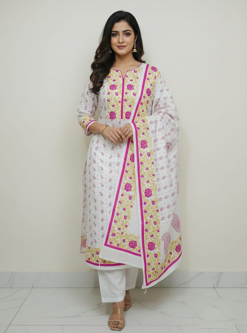 Block Print Three Piece ছবি 8