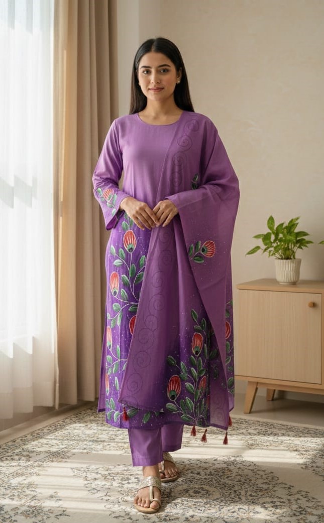 Block Print Three Piece ছবি 9