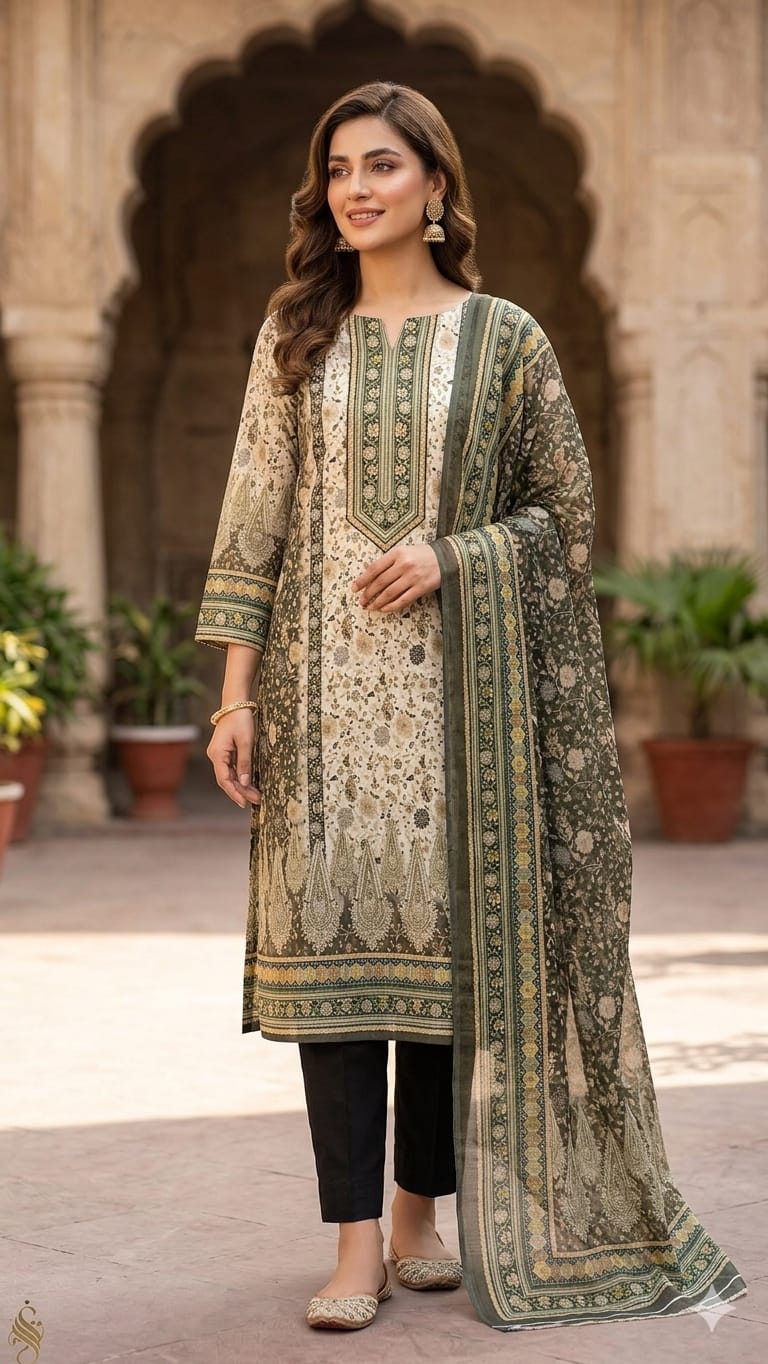 Pakistani Zam Zam Three Piece Unstitch