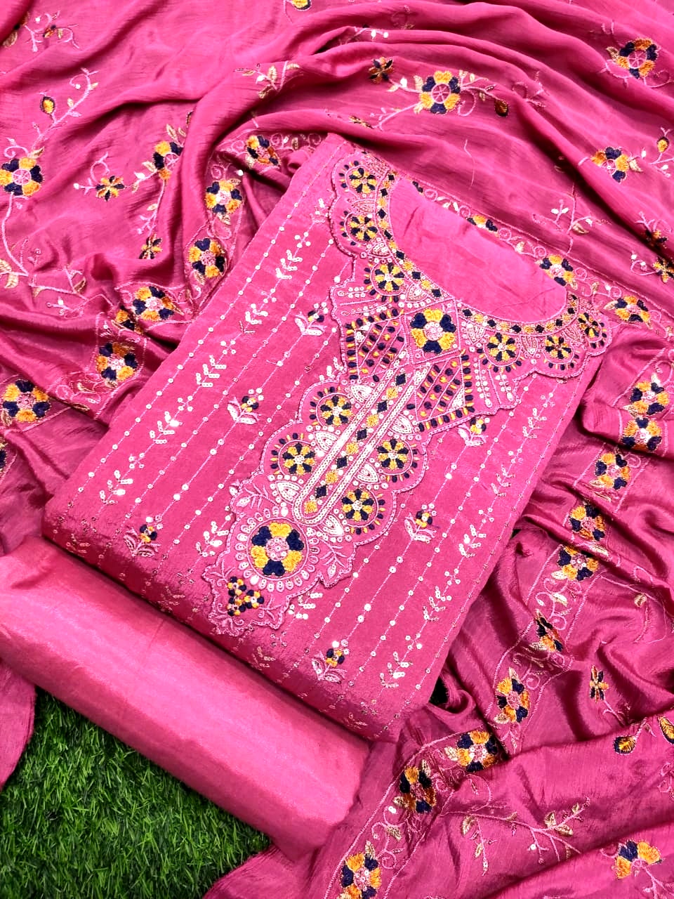 Premium Unstitched Three Piece