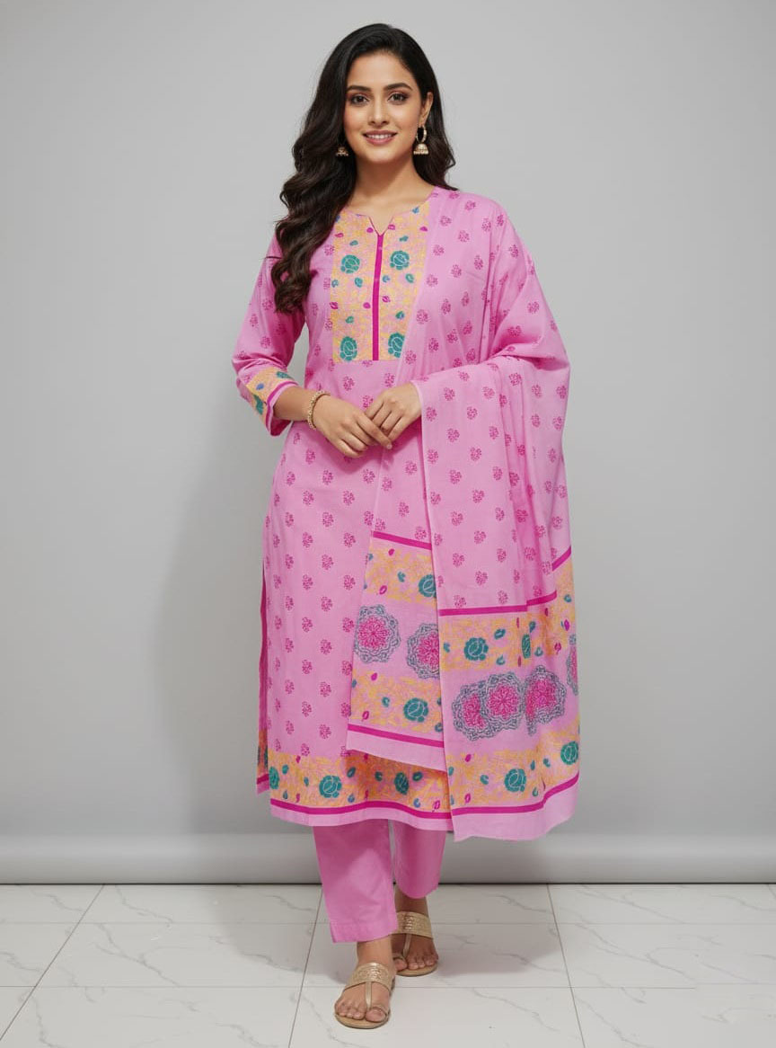 Block Print Three Piece ছবি 13