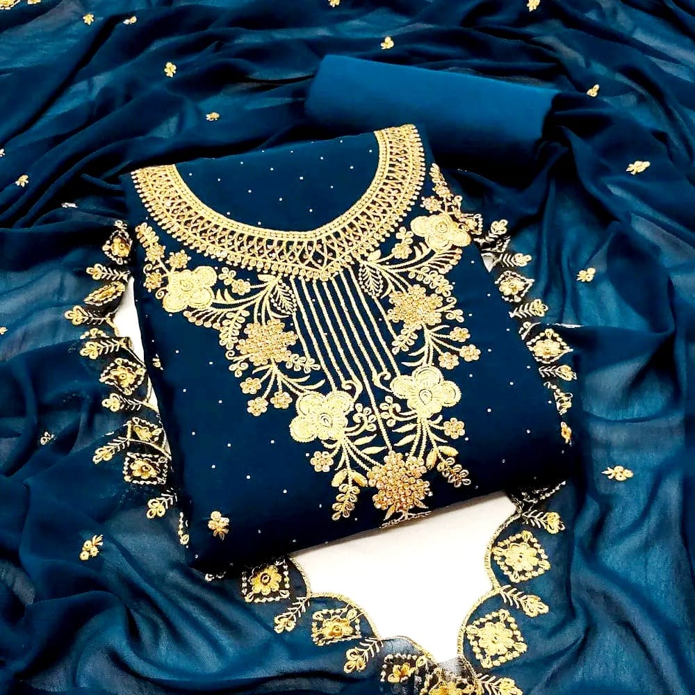 Georgette Embroidery Four Piece ছবি 3