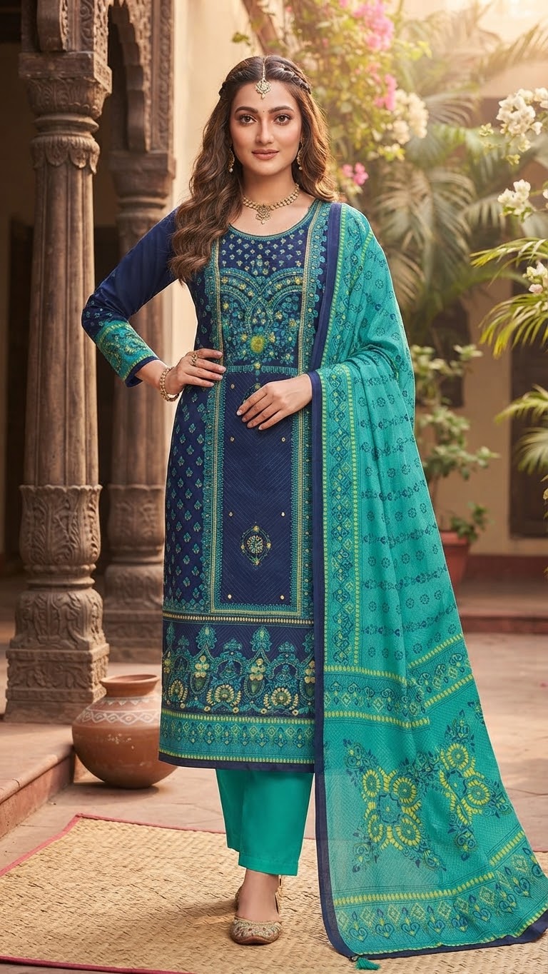 Kar Chupi Boutique Unstitched Three Piece ছবি 5