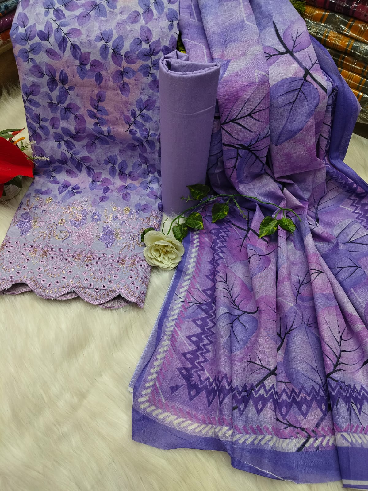 Unstitch Printed Three Piece