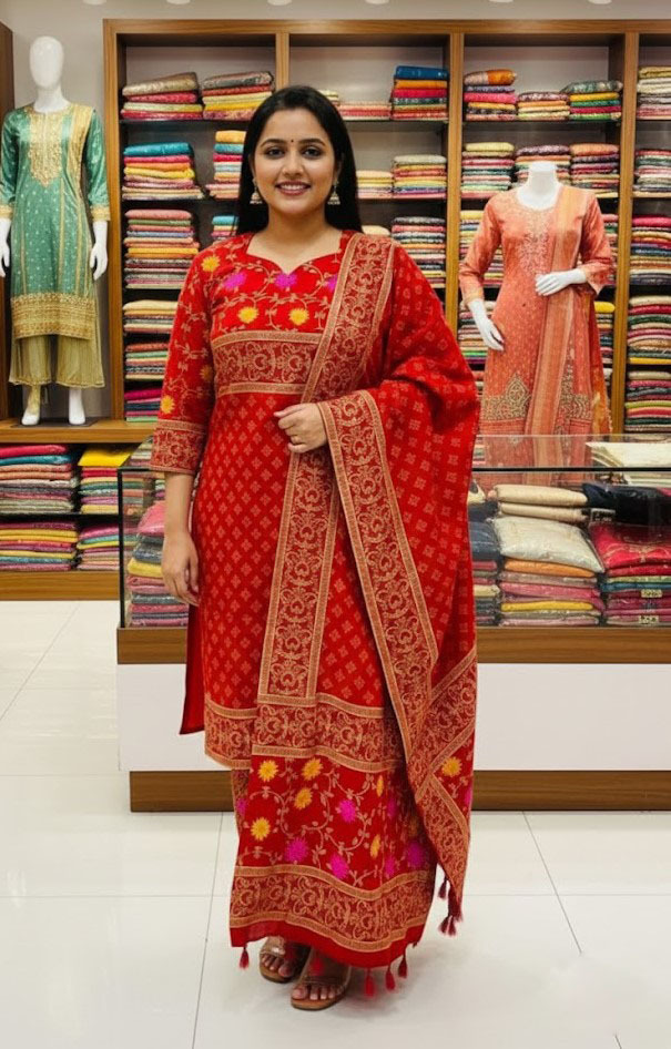 Block Print Three Piece ছবি 9
