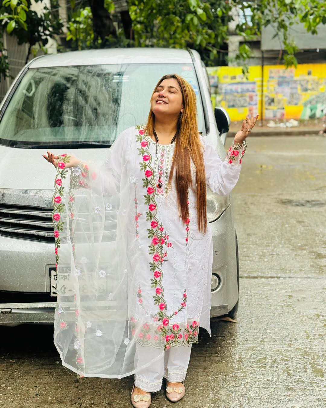 Cotton Embroidery Three Piece