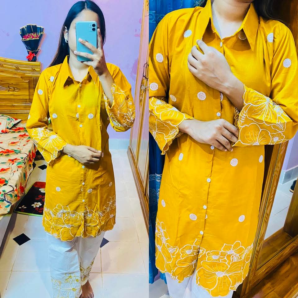 stylish Embroidery Two Piece Co-Ord Set ছবি 9