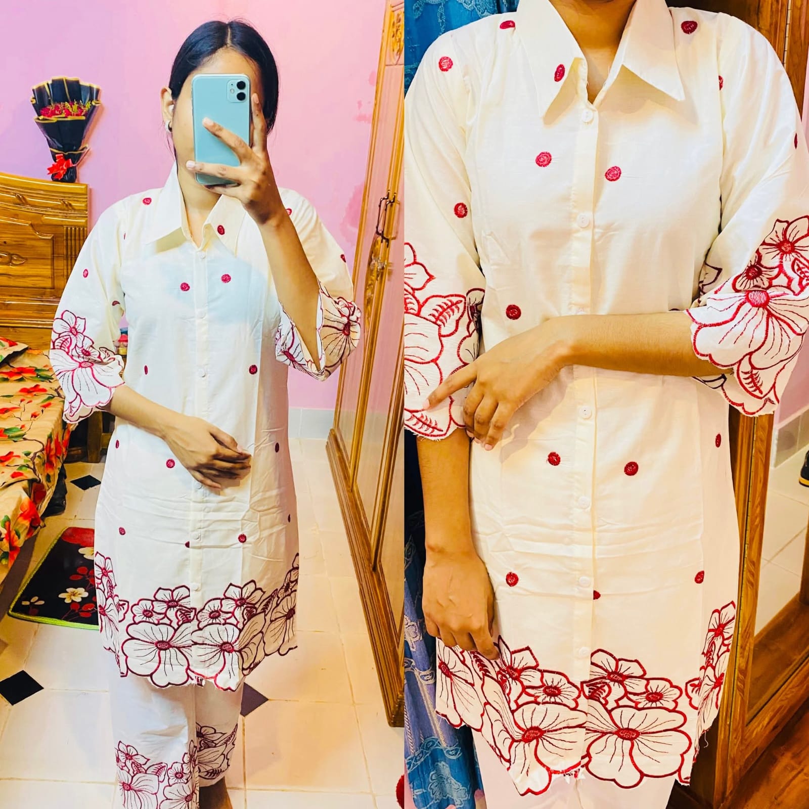 stylish Embroidery Two Piece Co-Ord Set ছবি 8