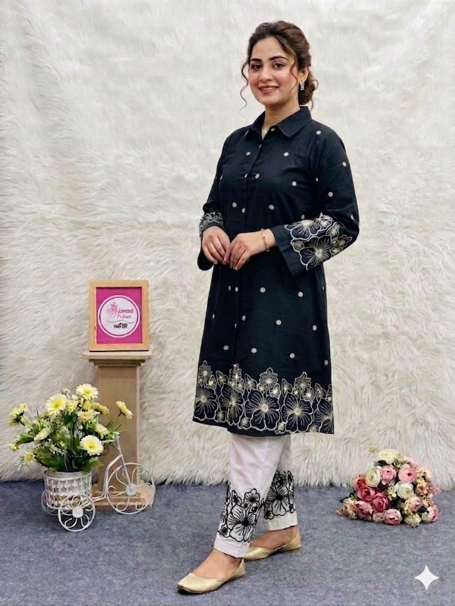 stylish Embroidery Two Piece Co-Ord Set ছবি 2