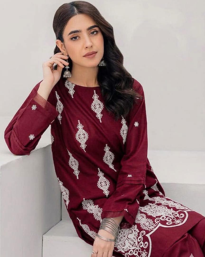 Cotton Embroidery Two Piece ছবি 5