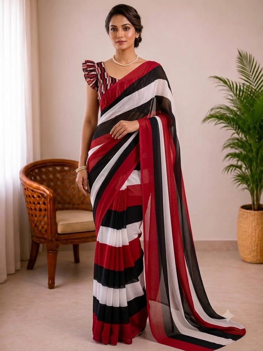 Rongdhonu Georgette saree ছবি 4