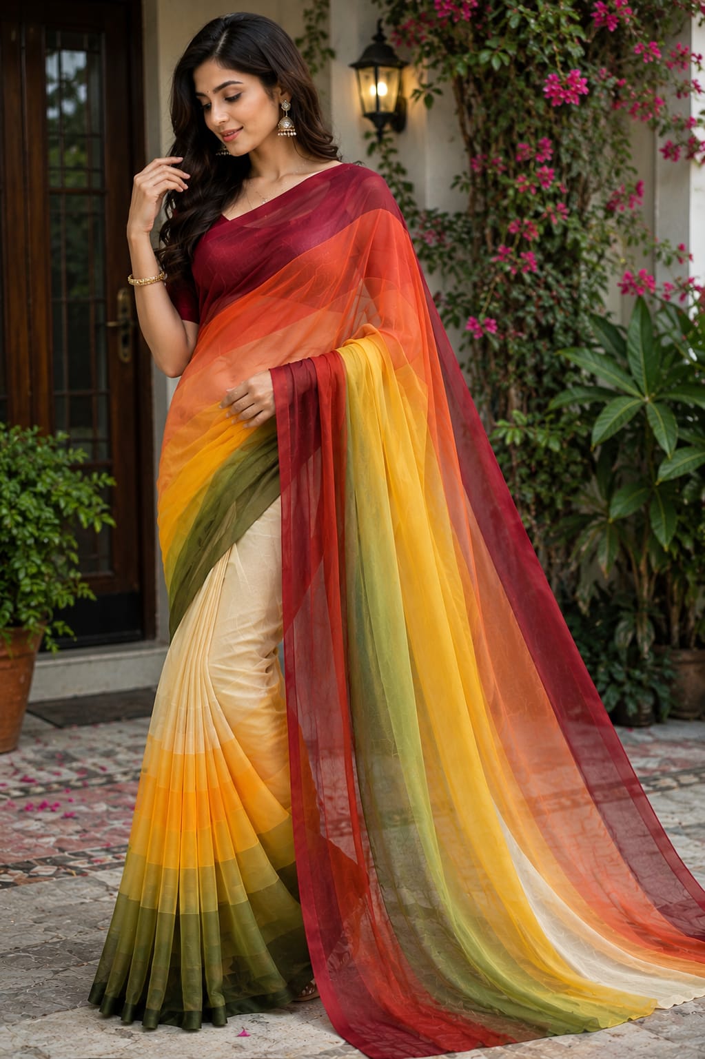 Rongdhonu Georgette saree ছবি 5
