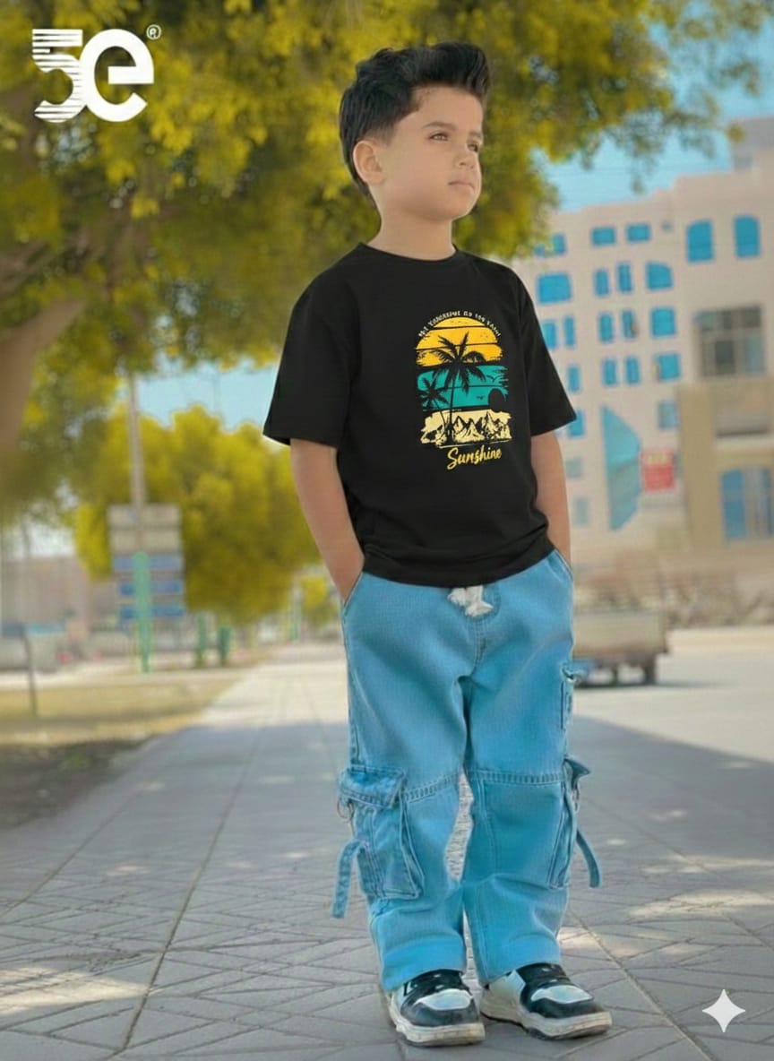 Boys Denim Pant and T-Shirt set
