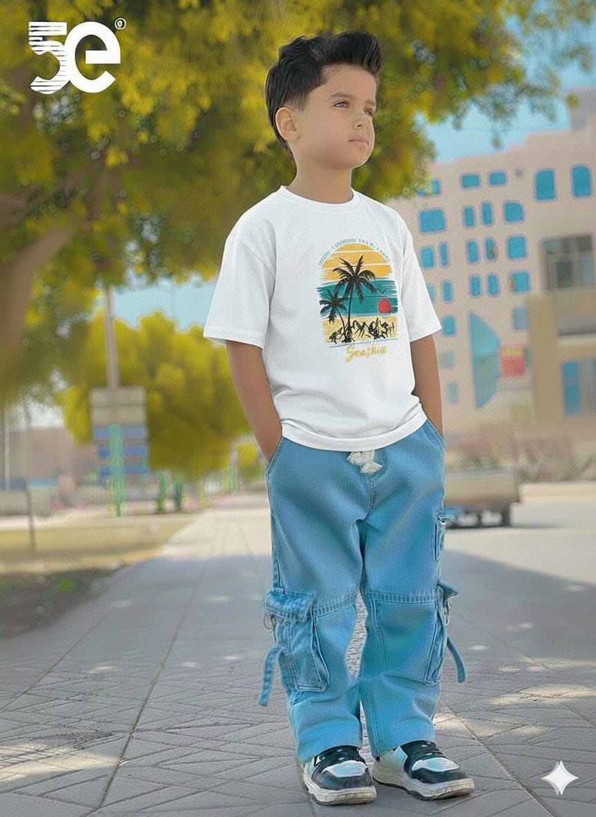 Boys Denim Pant and T-Shirt set